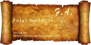 Feigl Adrián névjegykártya